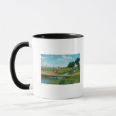 Mug Vue du ballon de tir du golfeur (Gauche)