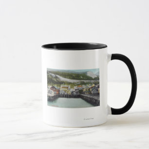 Mug Vue du bord de mer et du TownDouglass, AK