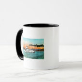 Mug Vue du dépliant à vapeur sur le lac (Devant gauche)