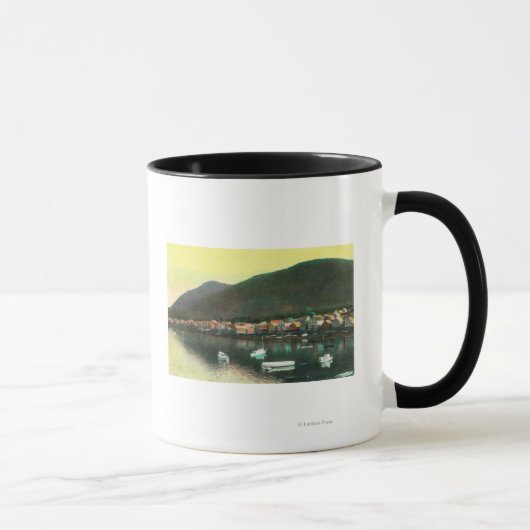 Mug Vue du front de mer de Indian TownSitka, AK (Droite)