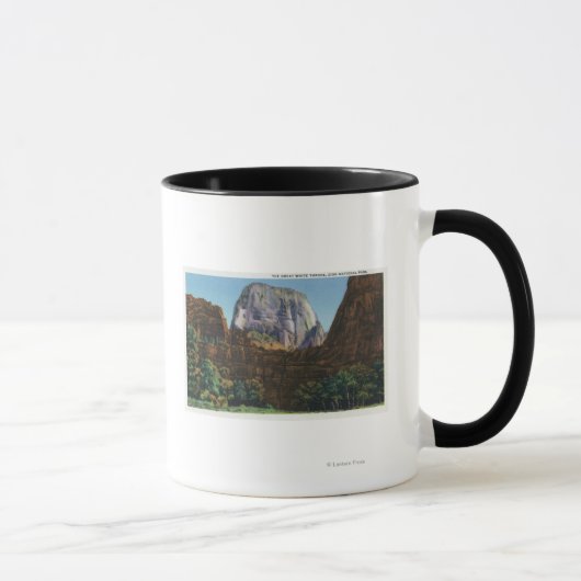 Mug Vue du grand trône blanc (Droite)
