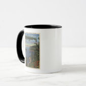 Mug Vue du lac à travers les pins à sucre (Devant gauche)