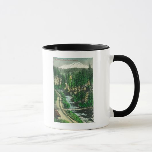 Mug Vue du mont Shasta de la retraite Shasta (Droite)