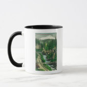 Mug Vue du mont Shasta de la retraite Shasta (Gauche)