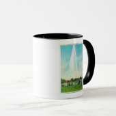 Mug Vue du Myrtledale Geyser aux sources thermales (Devant droit)