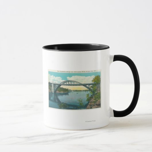 Mug Vue du nouveau pont de suspension (Droite)