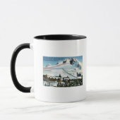Mug Vue du pavillon Timberline, mont Hood en hiver (Gauche)