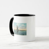 Mug Vue du phare de Boon Island au large de York (Devant gauche)