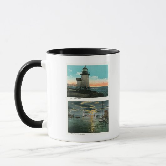 Mug Vue du phare de Brant Point (Gauche)