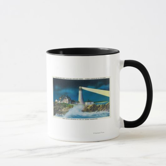 Mug Vue du phare de Portland Head sur Casco Bay (Droite)