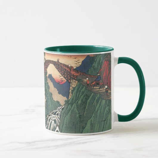 Mug Vue du pont sur la rivière Ina, Nojiri par Hiroshi (Droite)
