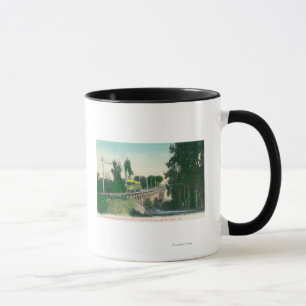 Mug Vue du trèfle sur le chemin de fer interurbain