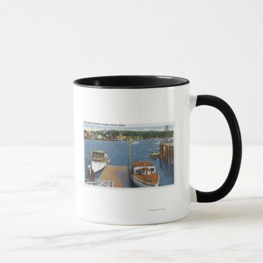Mug Vue d'un débarquement en bateau et du rivage (Droite)