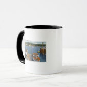 Mug Vue d'un débarquement en bateau et du rivage (Devant gauche)