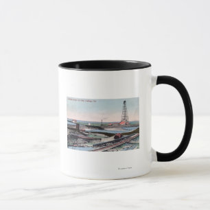 Mug Vue d'un gosier sur le puits d'huile de Lucile
