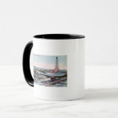 Mug Vue d'un gosier sur le puits d'huile de Lucile (Devant gauche)