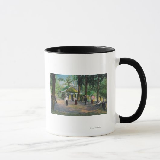 Mug Vue d'un jeu de croquet Harbin Springs, CA (Droite)