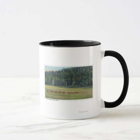 Mug Vue d'un pack de paillage de cerfs (Droite)
