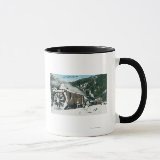 Mug Vue d'un souffle de neige du Rotary dans les monta (Droite)