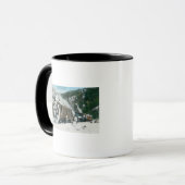 Mug Vue d'un souffle de neige du Rotary dans les monta (Devant gauche)
