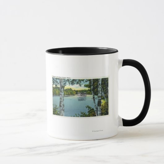 Mug Vue d'un vapeur sur la rivière Songo (Droite)