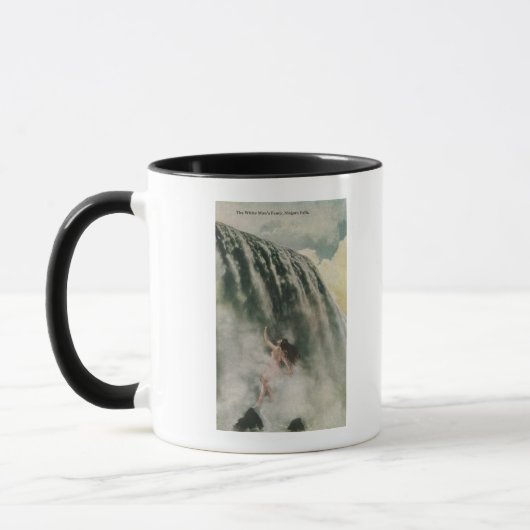 Mug Vue d'une femme dans les chutes (Gauche)