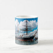 Mug Vue d'une frégate blindée victorienne historique (Centre)