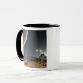 Mug Vue d'une lune hypothétique en orbite (Devant gauche)