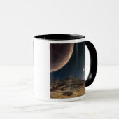 Mug Vue d'une lune hypothétique en orbite (Devant droit)