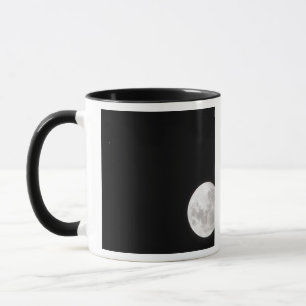 Mug Vue d'une pleine lune, montre aussi Mars