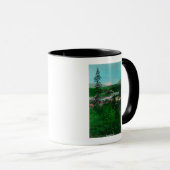 Mug Vue éloignée du pic glaciaire et de la ville (Devant droit)