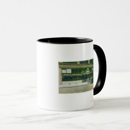 Mug Vue extérieure de la cafétéria Sunset (Devant droit)