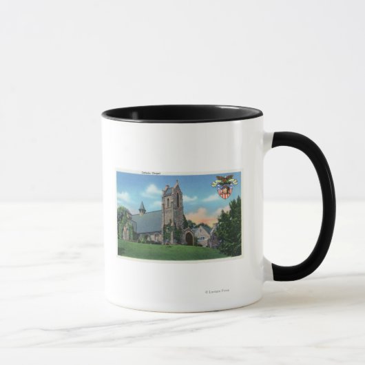 Mug Vue extérieure de la chapelle catholique (Droite)