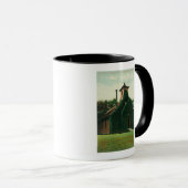 Mug Vue extérieure de la chapelle couverte de lierre, (Devant droit)