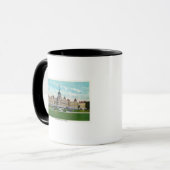 Mug Vue extérieure de la maison de printemps de Pologn (Devant gauche)