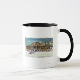 Mug Vue extérieure de l'arène olympique en hiver