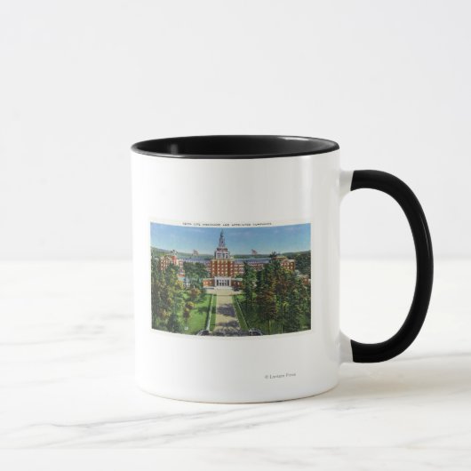Mug Vue extérieure de l'immeuble de l'assurance vie Ae (Droite)