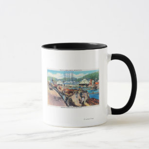 Mug Vue extérieure du bois de charpente Pacifique Co,