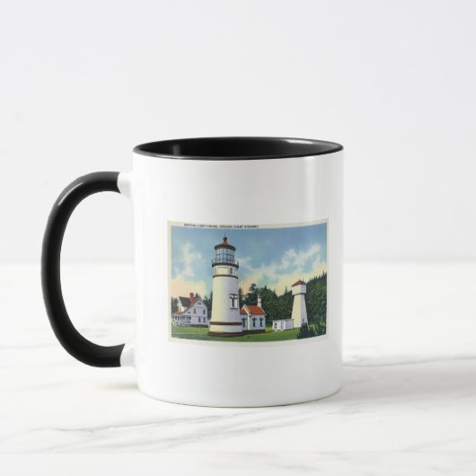 Mug Vue extérieure du phare d'UmpquaCoast (Gauche)