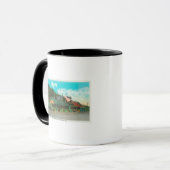 Mug Vue extérieure du restaurant BBQ de la marque (Devant gauche)