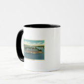 Mug Vue extérieure du yacht de l'île de Mille (Devant gauche)