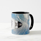 Mug Vue Fish Eye de la navette spatiale Atlantis en or (Devant droit)