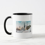 Mug Vue hivernale de l'avenue Steadman couverte de nei (Gauche)