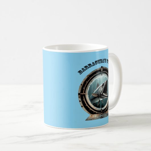 Mug Vue hublot d'un poisson de Barracuda sous l'eau UR (Devant droit)
