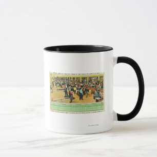 Mug Vue intérieure de centre de bowling de coucher du