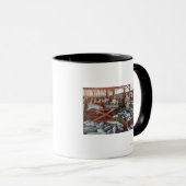 Mug Vue intérieure d'une cannerie Saumon (Devant droit)