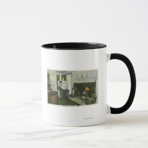 Mug Vue intérieure d'une ferme de la Nouvelle-Angleter