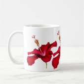 Mug Vue latérale de l'Hibiscus rouge (Gauche)