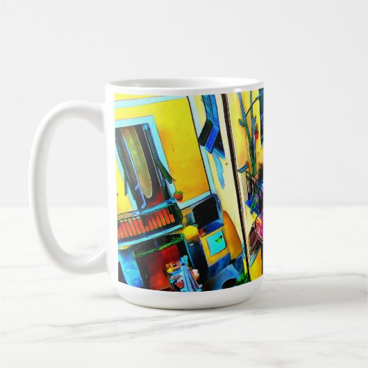 Mug Vue matinale depuis un balcon des Cinque Terre (Gauche)