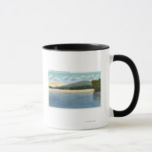 Mug Vue moyenne de lac Saranac d'esperluète de bâti